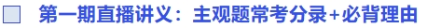 主觀(guān)題常考分錄+必背理由