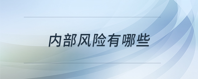 內(nèi)部風(fēng)險有哪些