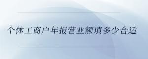 個體工商戶年報(bào)營業(yè)額填多少合適