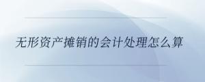 無形資產(chǎn)攤銷的會計(jì)處理怎么算