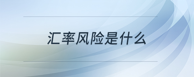 匯率風(fēng)險(xiǎn)是什么