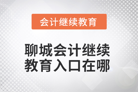 聊城2025年會(huì)計(jì)繼續(xù)教育入口在哪？