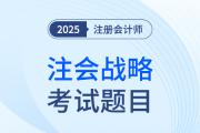 注會(huì)戰(zhàn)略考試題目有什么
