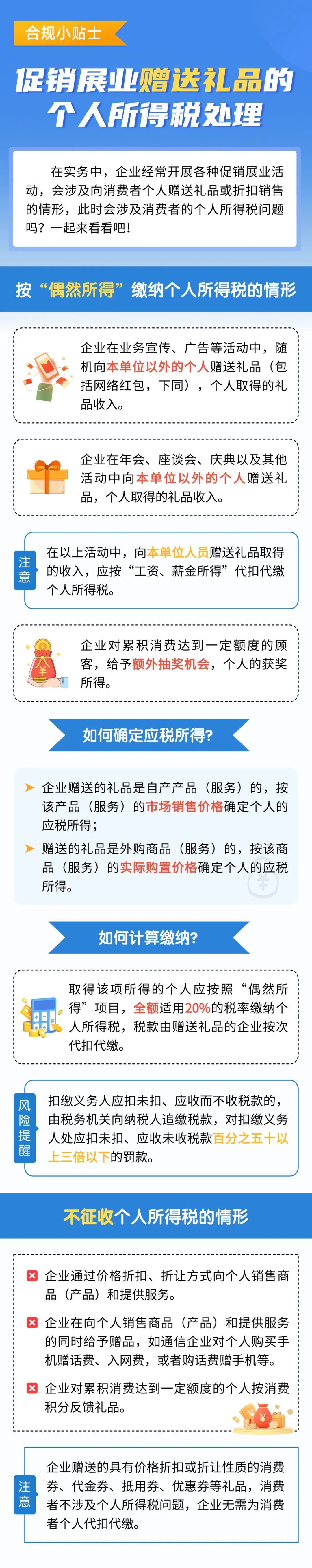 企業(yè)向個人贈送禮品，個稅怎么處理？