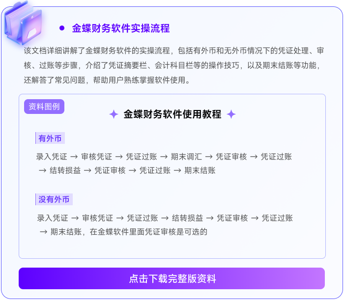 08金蝶財(cái)務(wù)軟件實(shí)操流程