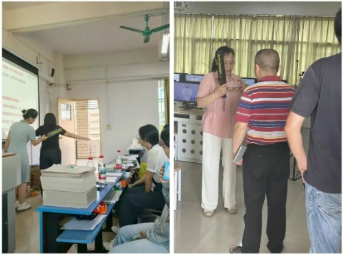 金屬探測儀使用演練及現(xiàn)場檢測