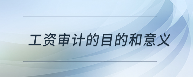 工資審計的目的和意義 工資審計的目的和意義
