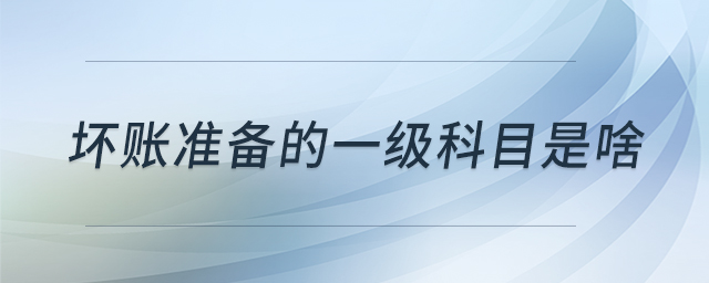 壞賬準(zhǔn)備的一級科目是啥