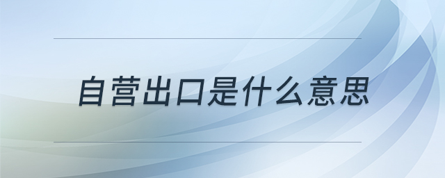 自營(yíng)出口是什么意思 自營(yíng)出口是什么意思
