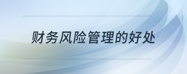 財務風險管理的好處 財務風險管理的好處