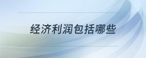 經(jīng)濟(jì)利潤包括哪些