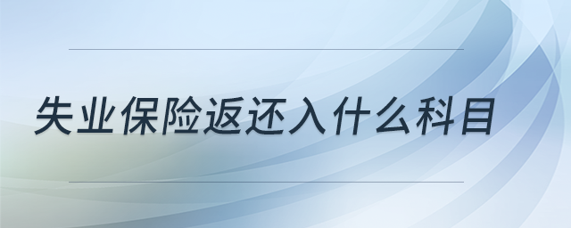 失業(yè)保險(xiǎn)返還入什么科目？