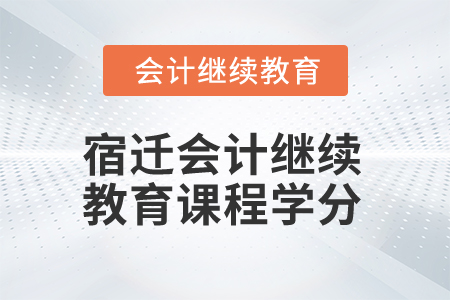 2025年宿遷會(huì)計(jì)繼續(xù)教育課程學(xué)分