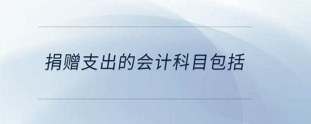 捐贈(zèng)支出的會(huì)計(jì)科目包括