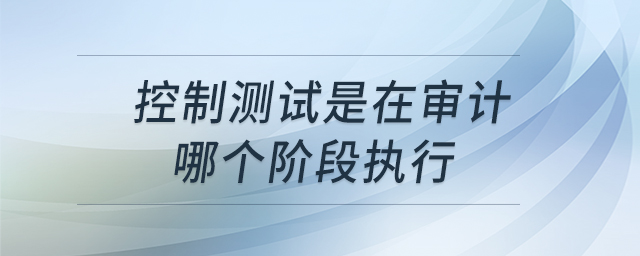 控制測試是在審計哪個階段執(zhí)行