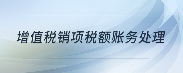 增值稅銷項稅額賬務(wù)處理 增值稅銷項稅額賬務(wù)處理
