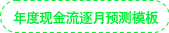 年度現(xiàn)金流逐月預測模板