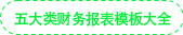 五大類財務(wù)報表模板大全