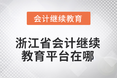 2025年浙江省會計人員繼續(xù)教育平臺在哪？