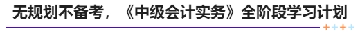 無規(guī)劃不備考，《中級會計實務》全階段學習計劃