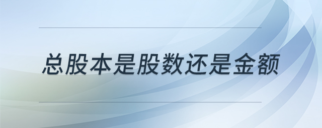 總股本是股數(shù)還是金額 總股本是股數(shù)還是金額