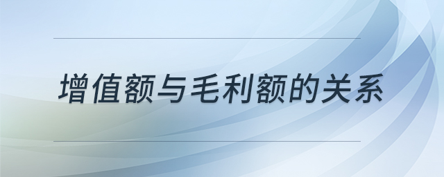 增值額與毛利額的關(guān)系 增值額與毛利額的關(guān)系