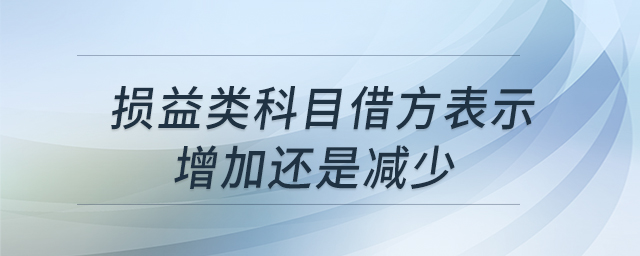 損益類科目借方表示增加還是減少