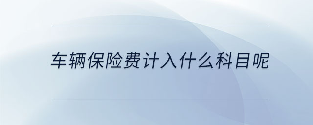 車輛保險(xiǎn)費(fèi)計(jì)入什么科目呢 車輛保險(xiǎn)費(fèi)計(jì)入什么科目呢