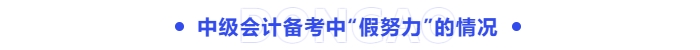 中級會計備考中“假努力”的情況