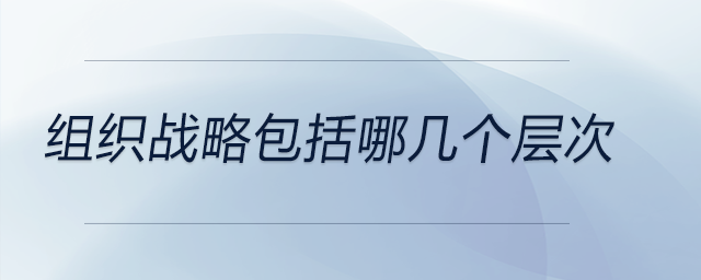 組織戰(zhàn)略包括哪幾個(gè)層次