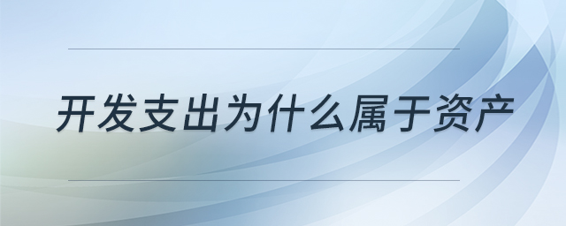 開(kāi)發(fā)支出為什么屬于資產(chǎn)