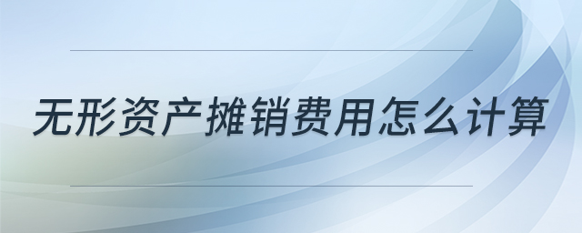 無(wú)形資產(chǎn)攤銷費(fèi)用怎么計(jì)算