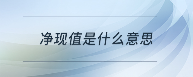 凈現值是什么意思 凈現值是什么意思