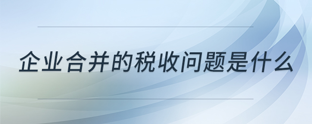 企業(yè)合并的稅收問題是什么 企業(yè)合并的稅收問題是什么