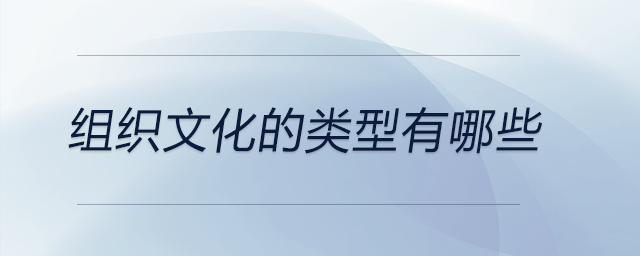 組織文化的類(lèi)型有哪些