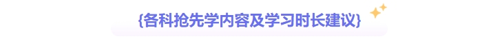 中級會計(jì)各科搶先學(xué)內(nèi)容及學(xué)習(xí)時(shí)長建議
