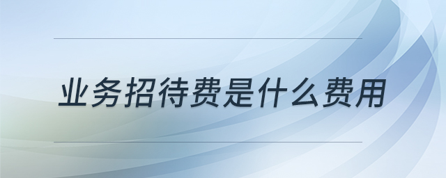 業(yè)務(wù)招待費(fèi)是什么費(fèi)用