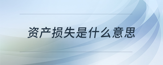資產(chǎn)損失是什么意思