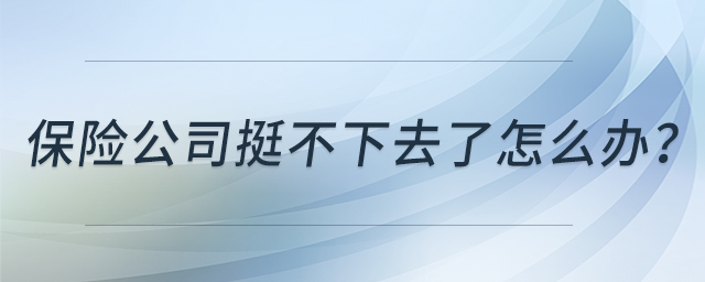 保險(xiǎn)公司挺不下去了怎么辦？