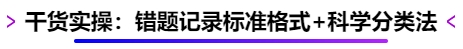 干貨實(shí)操：錯(cuò)題記錄標(biāo)準(zhǔn)格式+科學(xué)分類法