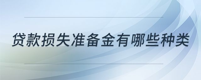 貸款損失準(zhǔn)備金有哪些種類 貸款損失準(zhǔn)備金有哪些種類