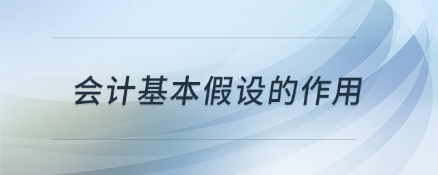 會(huì)計(jì)基本假設(shè)的作用