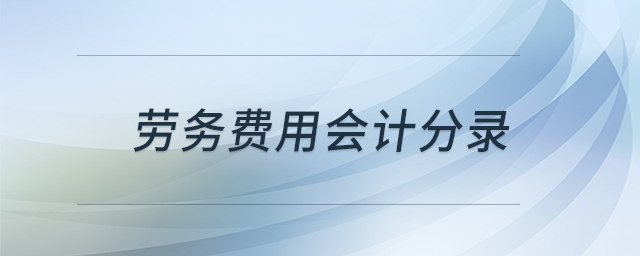 勞務(wù)費(fèi)用會(huì)計(jì)分錄 勞務(wù)費(fèi)用會(huì)計(jì)分錄