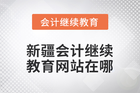 2026年新疆會計繼續(xù)教育網(wǎng)站在哪？