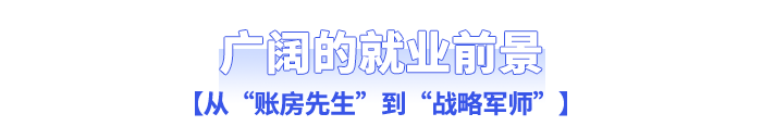 廣闊的就業(yè)前景：從“賬房先生”到“戰(zhàn)略軍師”