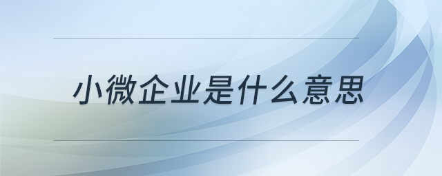 小微企業(yè)是什么意思 小微企業(yè)是什么意思