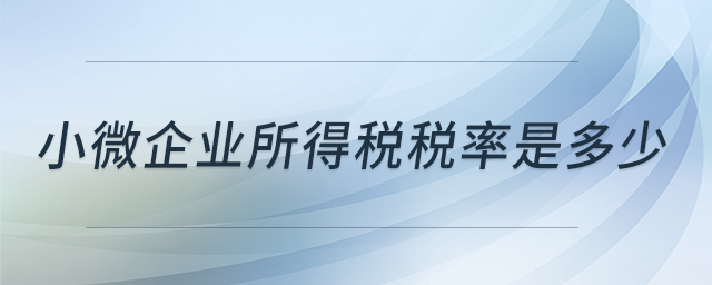 小微企業(yè)所得稅稅率是多少 小微企業(yè)所得稅稅率是多少