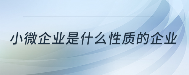 小微企業(yè)是什么性質的企業(yè) 小微企業(yè)是什么性質的企業(yè)