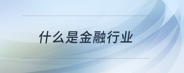 什么是金融行業(yè)